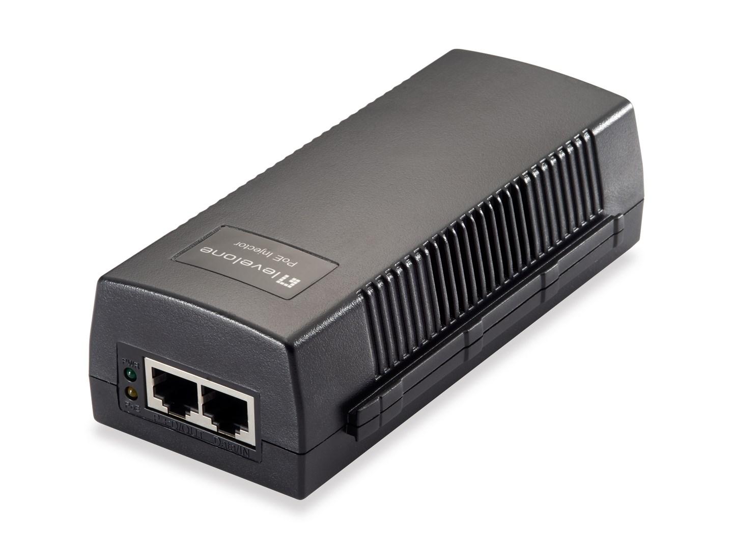 LevelOne POI-3010 PoE-injektor - 52 V, Gigabit/Fast Ethernet billede