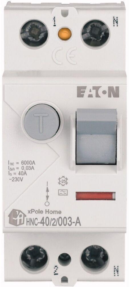 Eaton HNC-40/2/003-A fejlstrÃ¸msafbryder 40 A, 2-polet, 30 mA, 6 kA (type A)