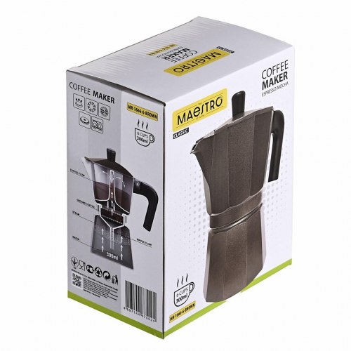 Maestro MR-1666-6 espressokande (mokkakande) - 6 kopper, 300 ml - brun