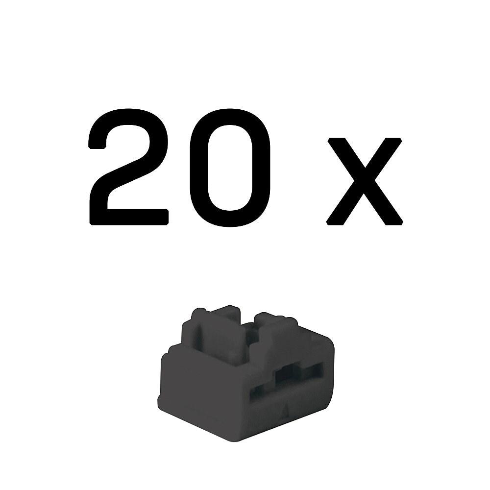 LINDY RJ-45 portblokere uden nøgle - 20 stk., sort billede
