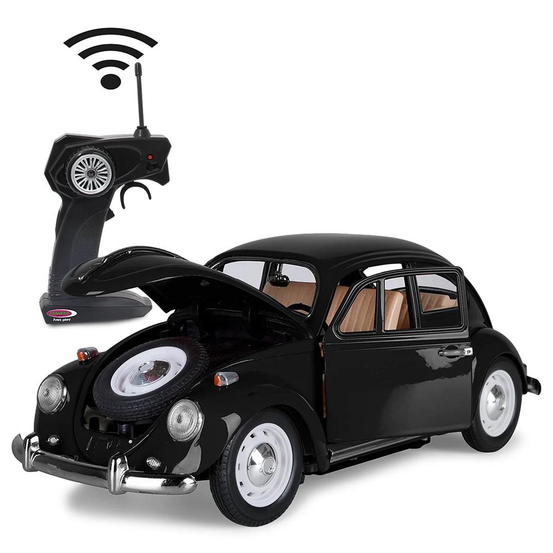 Fjernstyret bil 1:18 - elektrisk motor, sort (maks. 6 km/t)