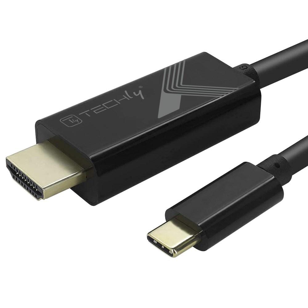TECHly USB-C til HDMI 2.0 adapterkabel 4K - 2 m, sort billede