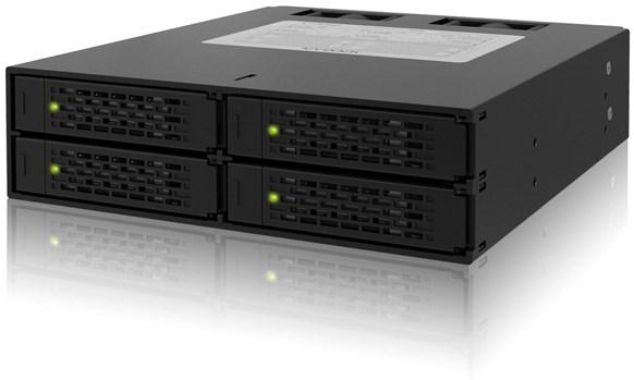 Icy Dock MB994SP-4S - 4-bays 2,5" drevskuffe til 5,25" bay, sort billede
