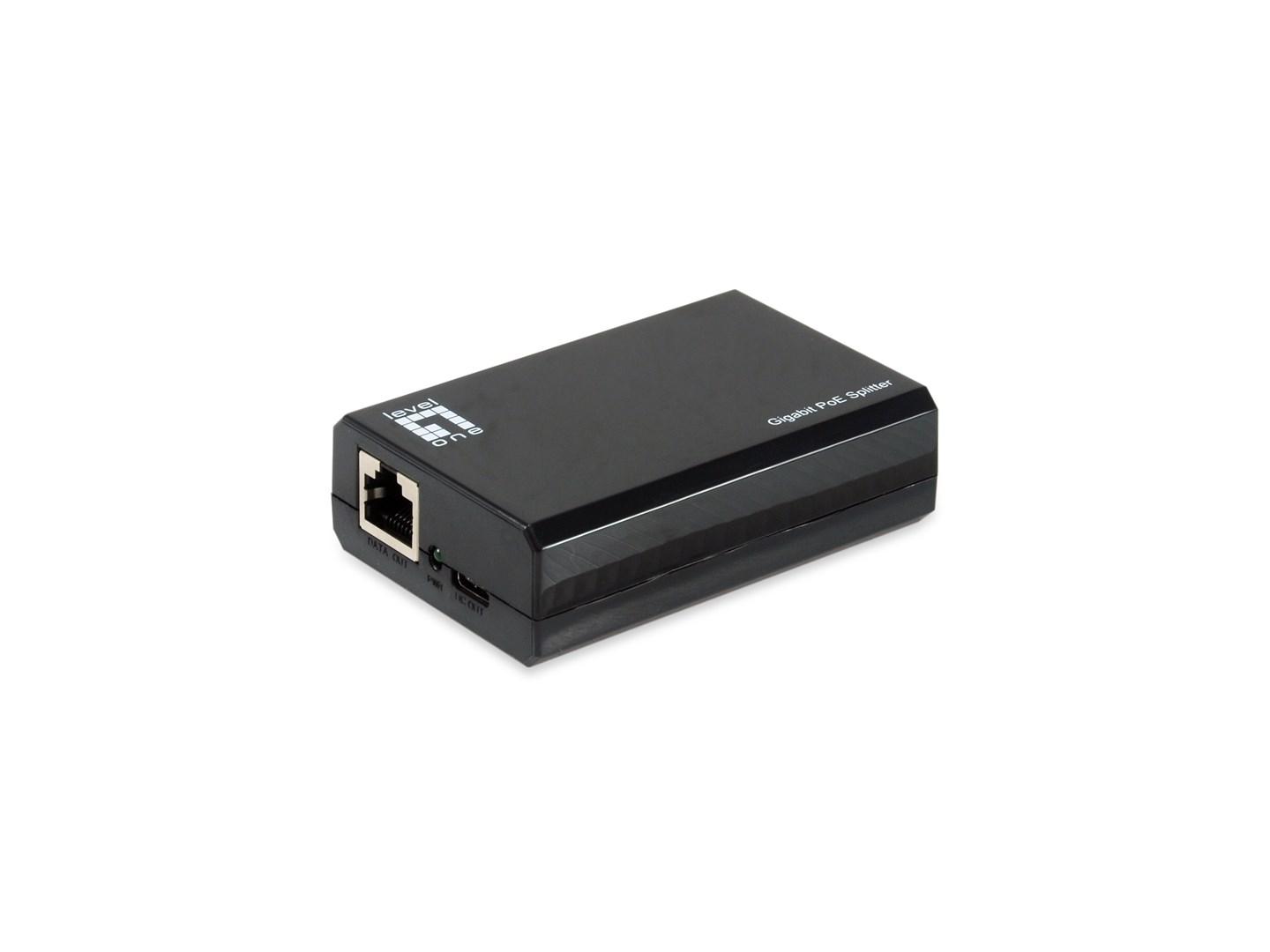 LevelOne Gigabit PoE bt til USB‑C PD 3.0 splitter billede