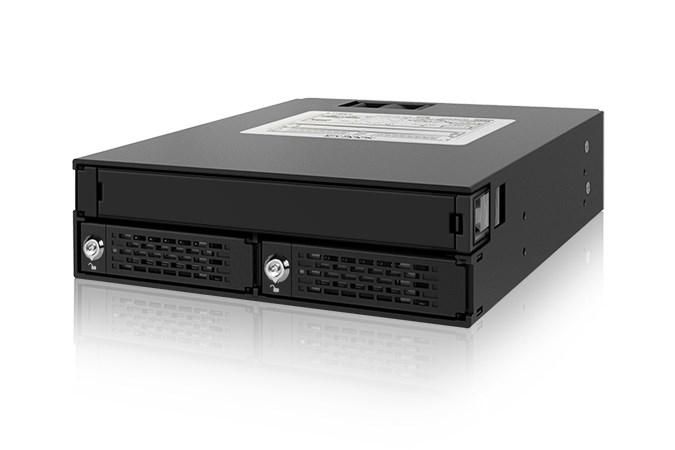 Icy Dock MB994IKO-3SB - 2x 2,5" hot-swap drevboks til 3,5"/5,25" bay, sort billede