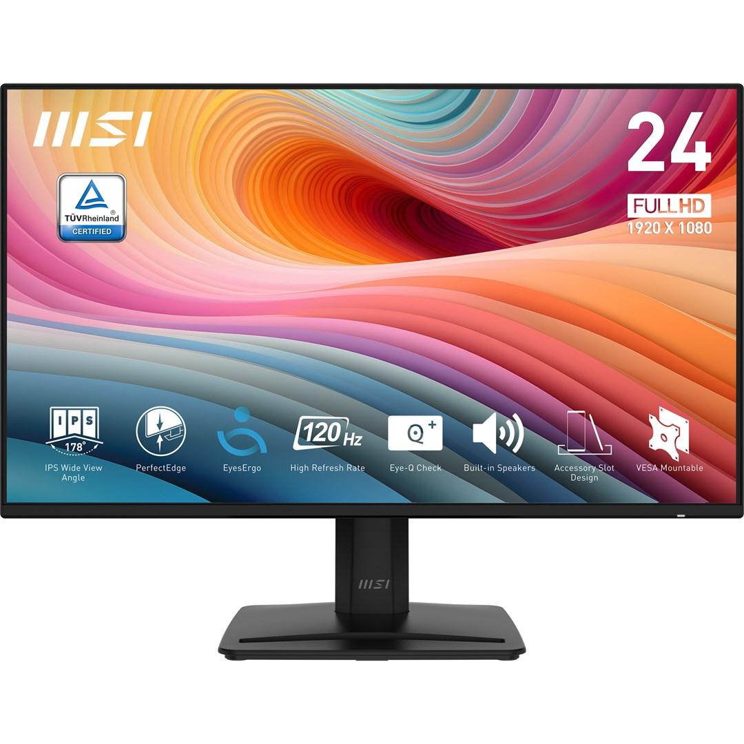 MSI PRO MP242A E2 23,8" Full HD IPS skærm - 120 Hz, sort billede