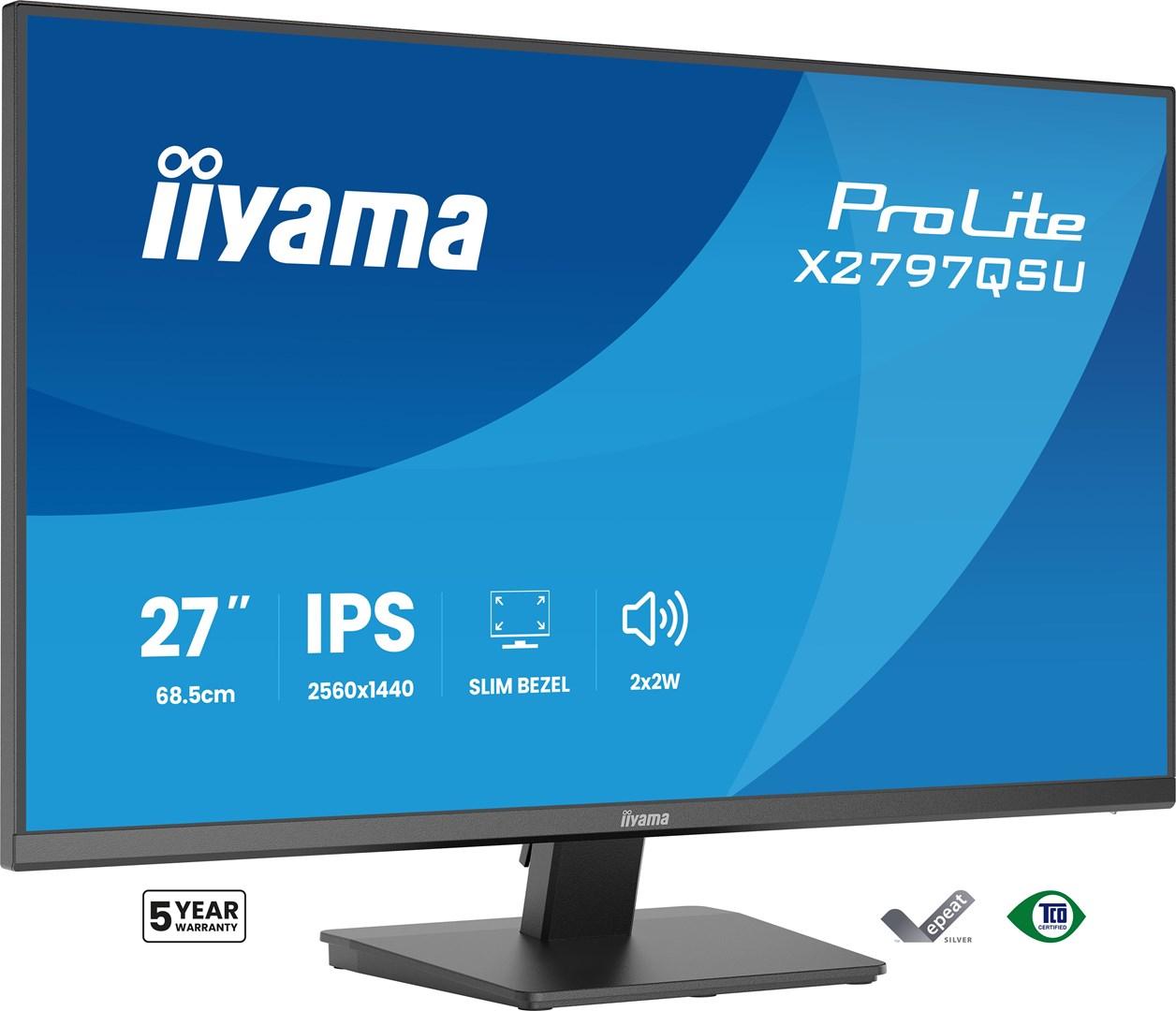 iiyama ProLite X2797QSU-B1 27" QHD IPS skærm - 75 Hz, sort billede