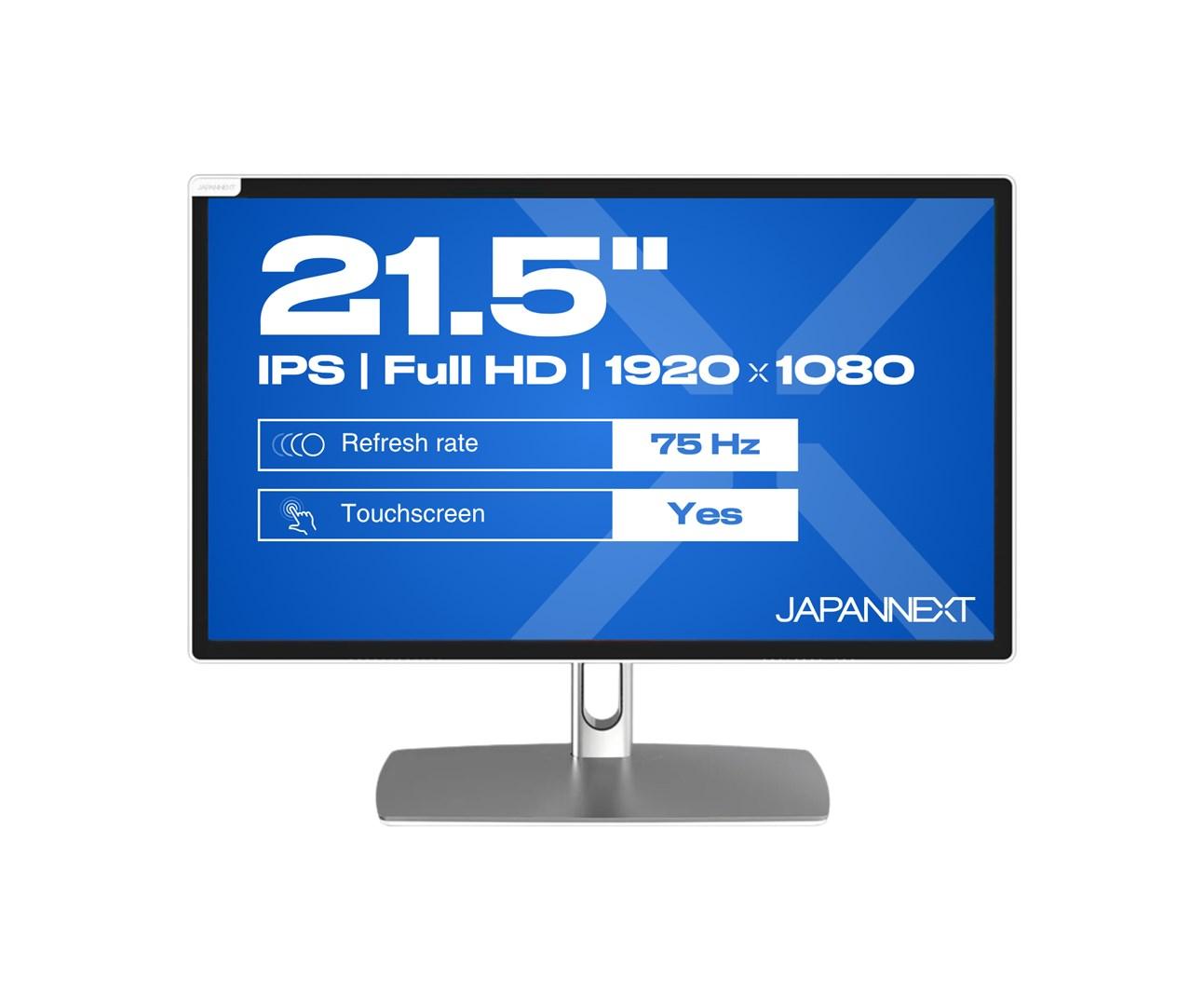 JAPANNEXT JN-IPS2152FHDR-C65W-FLD-T - 21,5" Full HD IPS touchskærm, 75 Hz - Grå