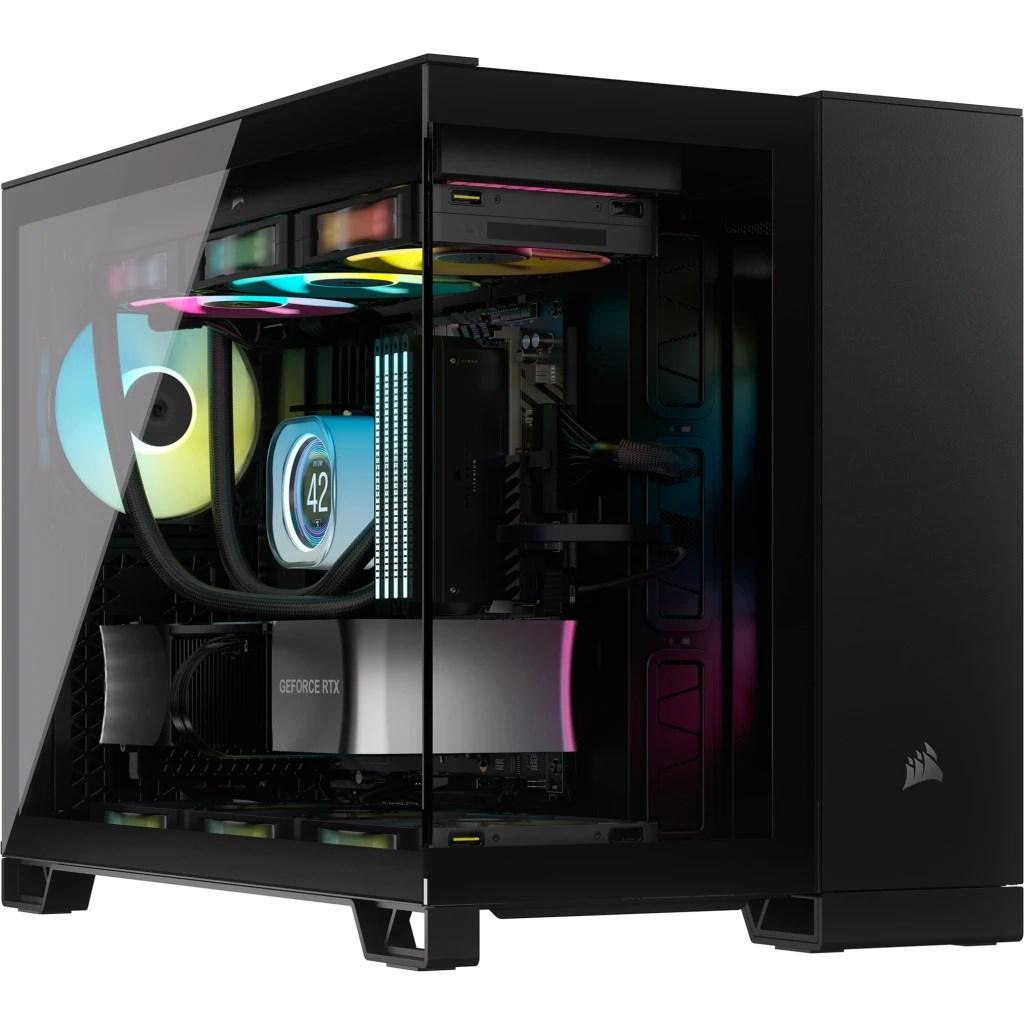Corsair 2500X RGB Micro Tower - Sort pc-kabinet med glas billede