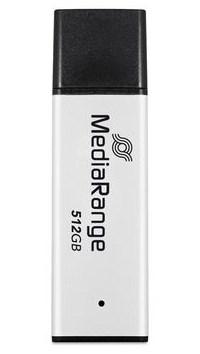 MediaRange MR1904 USB-stick 512 GB - USB-A 3.2 Gen 1, sort/sølv