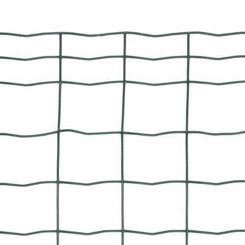 Svejset trådhegn PVC 60 × 150 cm - maske 2,5 × 5 cm, 15 m, grøn