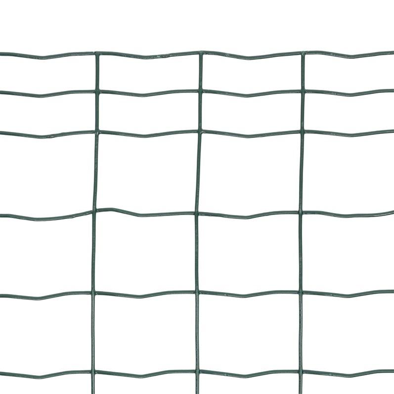 Svejset trådhegn PVC 60 × 150 cm - maske 2,5 × 5 cm, 15 m, grøn