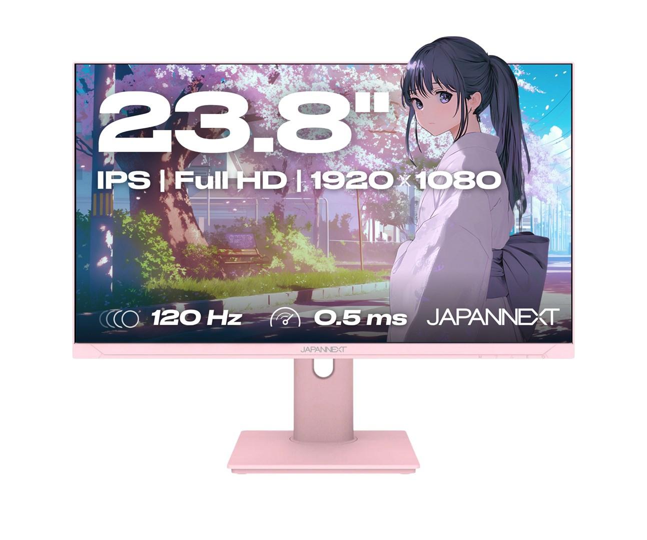 JAPANNEXT JN-I238FHD120F-HSP-PK 23,8" IPS gaming skærm - Full HD, 120 Hz, Pink