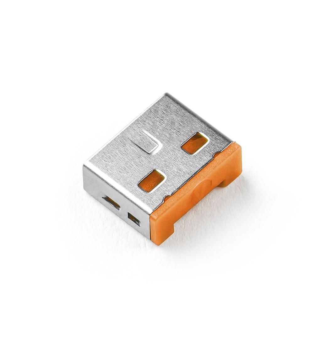 Portblokker til USB Type-A - orange, plast, 100 stk. (Smartkeeper UL03P2OR) billede