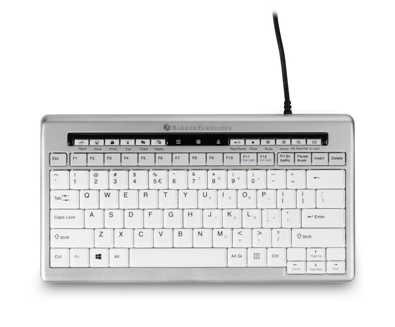 BakkerElkhuizen S-board 840 - kompakt US QWERTY tastatur (kablet) billede