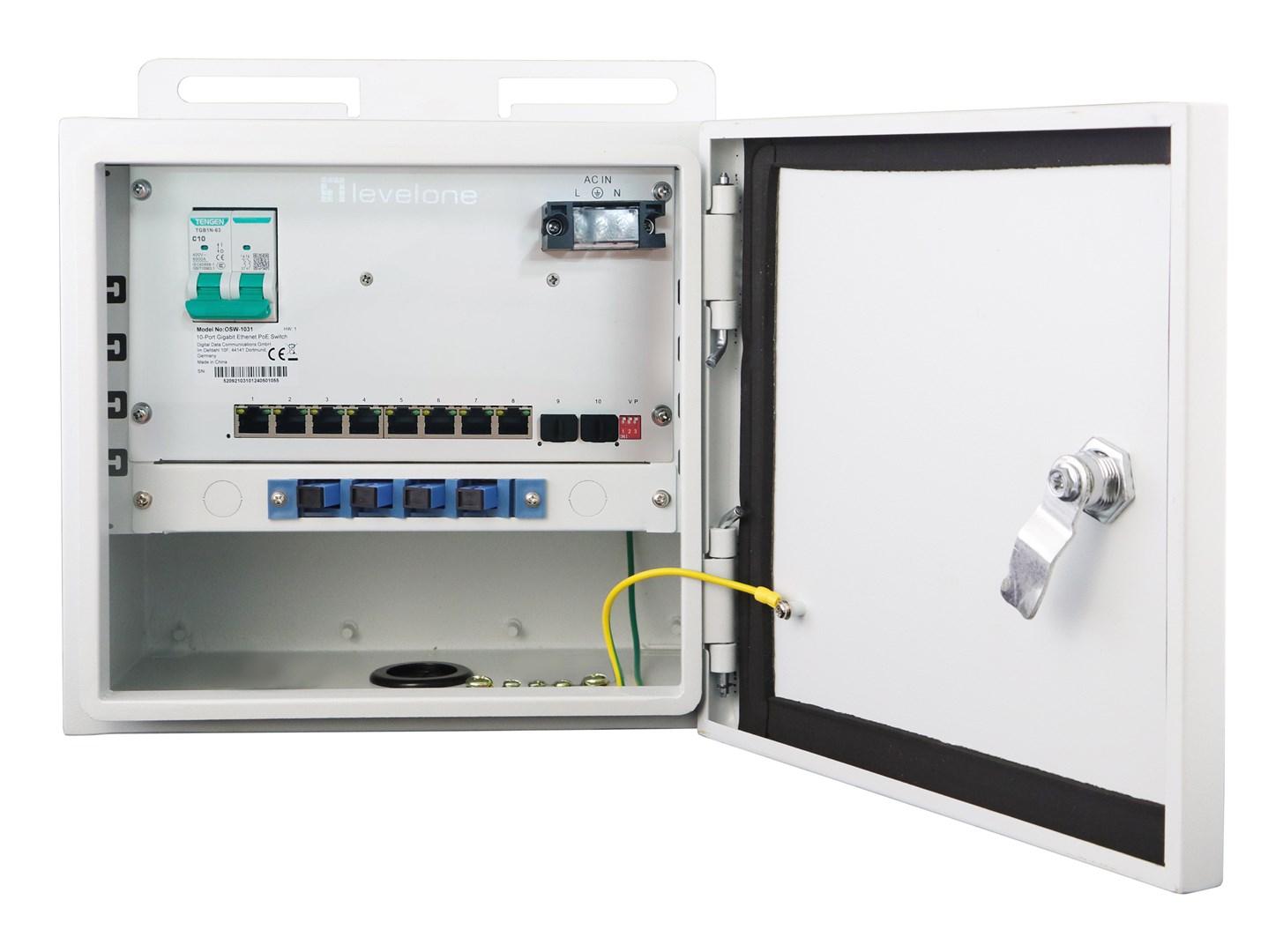 LevelOne OSW-1031 - unmanaged 2,5G PoE switch, 8 porte + 2 SFP, sort billede