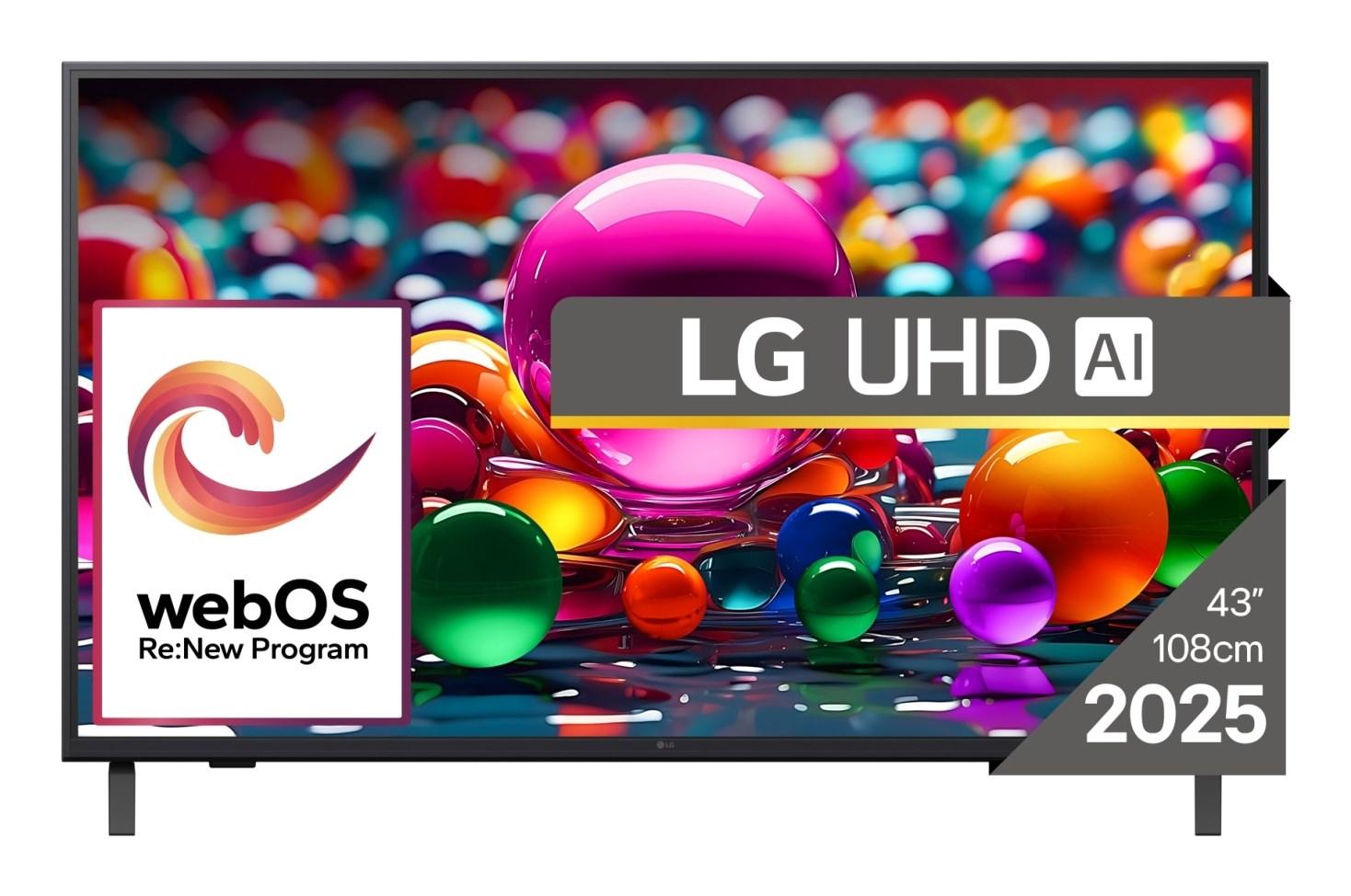 LG 43UA74003LB 43" 4K Ultra HD Smart TV (2025) - sort