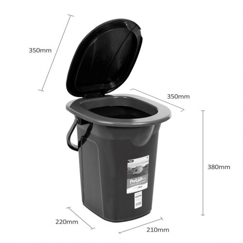 GreenBlue GB320GG bærbart campingtoilet - 19 l, grøn/grå
