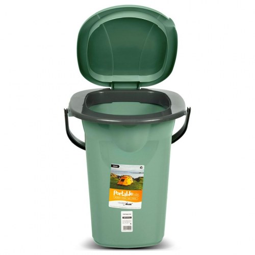 GreenBlue GB320GG bærbart campingtoilet - 19 l, grøn/grå