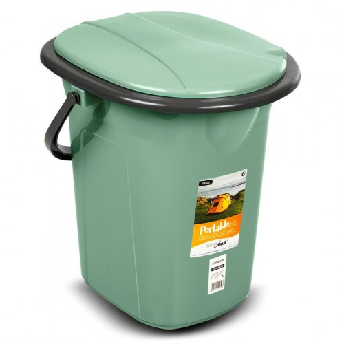 GreenBlue GB320GG bærbart campingtoilet - 19 l, grøn/grå
