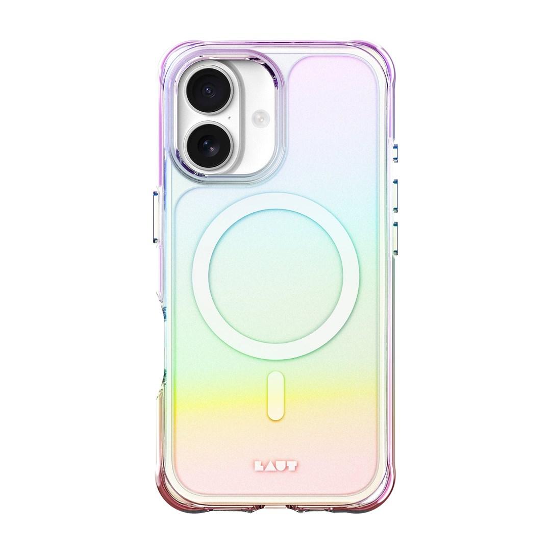 LAUT AERO HOLO magnetisk cover til iPhone - 16 cm (6,3") - Holo Pearl, transparent billede