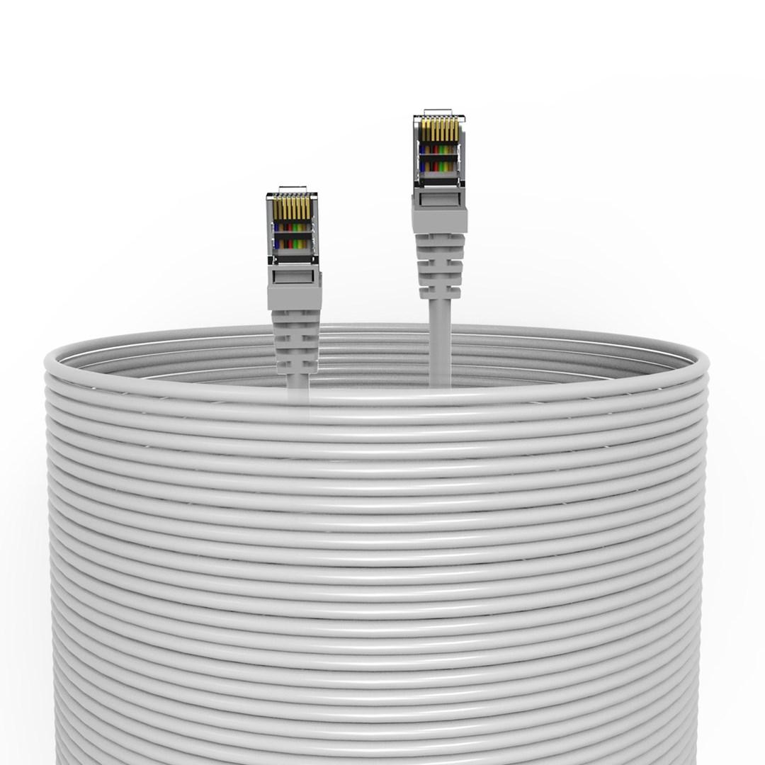Cat7 netværkskabel 100 m - grå, S/FTP, RJ-45 (10G) billede