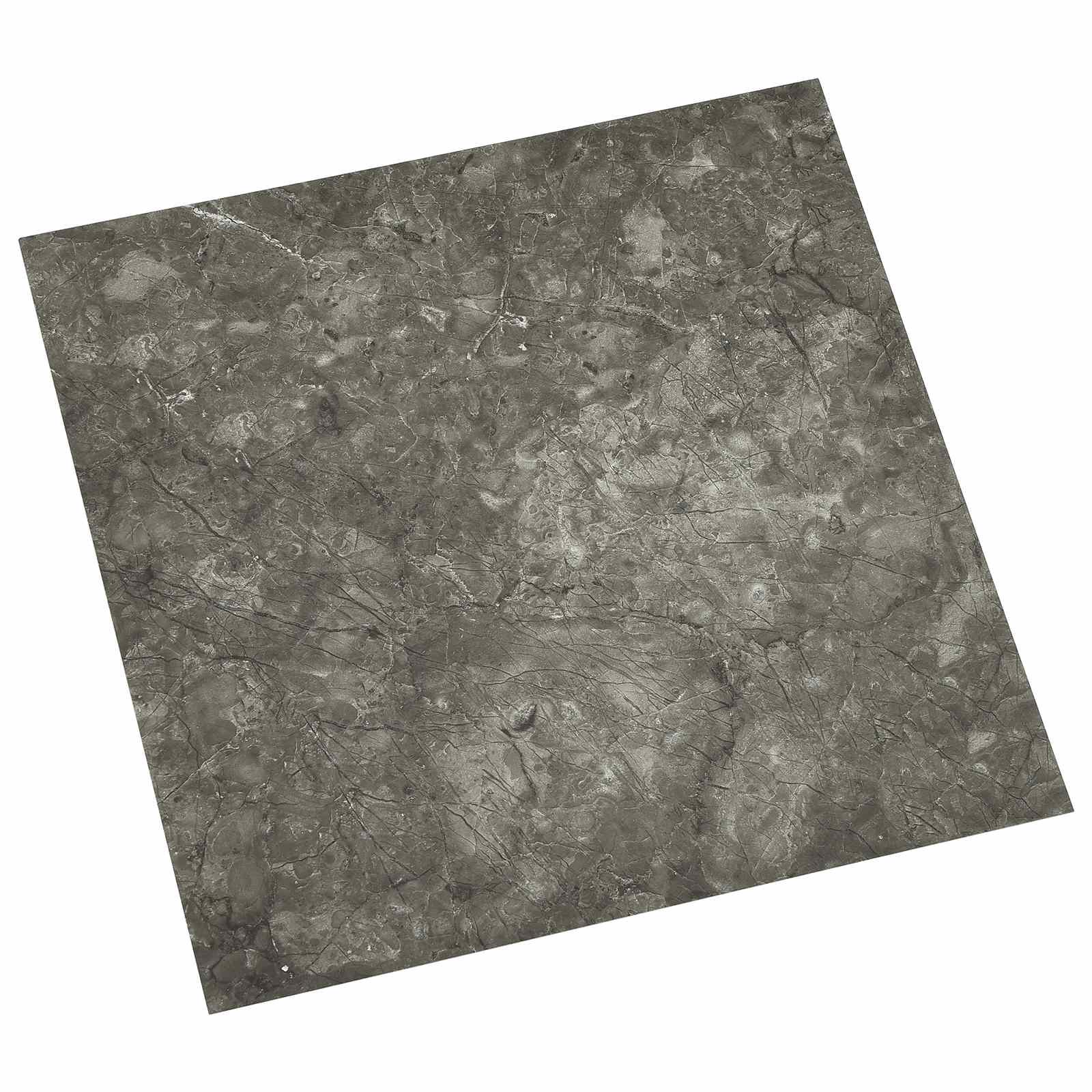 Selvklæbende Gulvplanker 30,5 x 30,5 cm 20 stk PVC Sort og grå