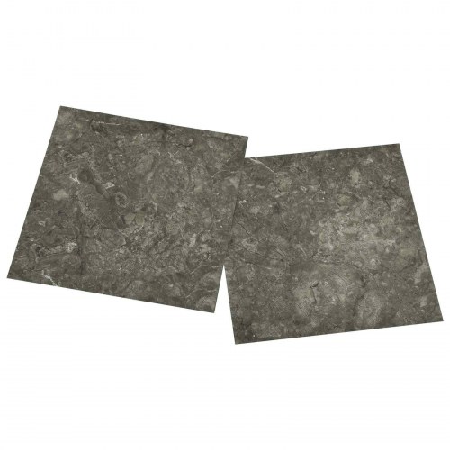 Selvklæbende Gulvplanker 30,5 x 30,5 cm 20 stk PVC Sort og grå