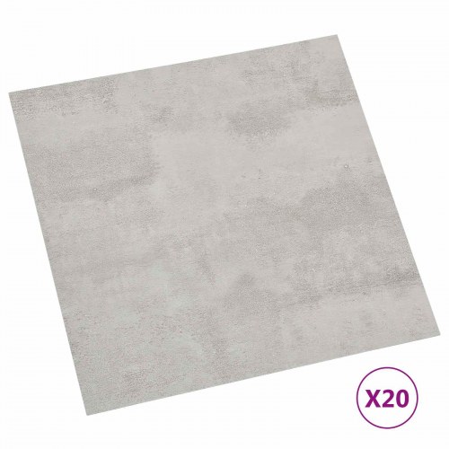 Selvklæbende Gulvplanker 30,5 x 30,5 cm 20 stk PVC Hvid og Grå