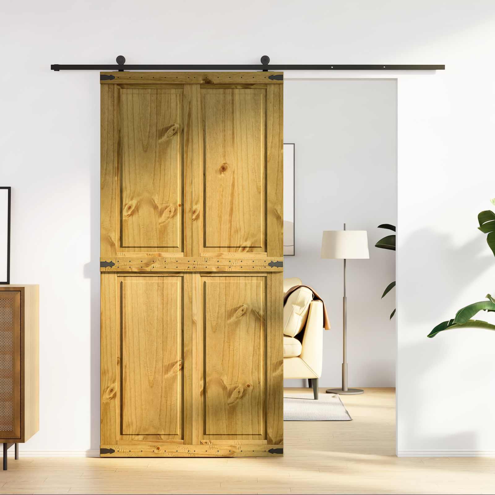 Ladedør Corona HonningBrun 100 x 210 cm Massivt fyrretræ