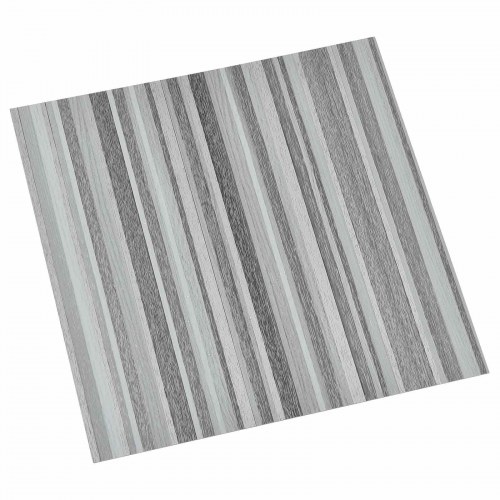 Selvklæbende Gulvplanker 30,5 x 30,5 cm 20 stk PVC Grå og sort