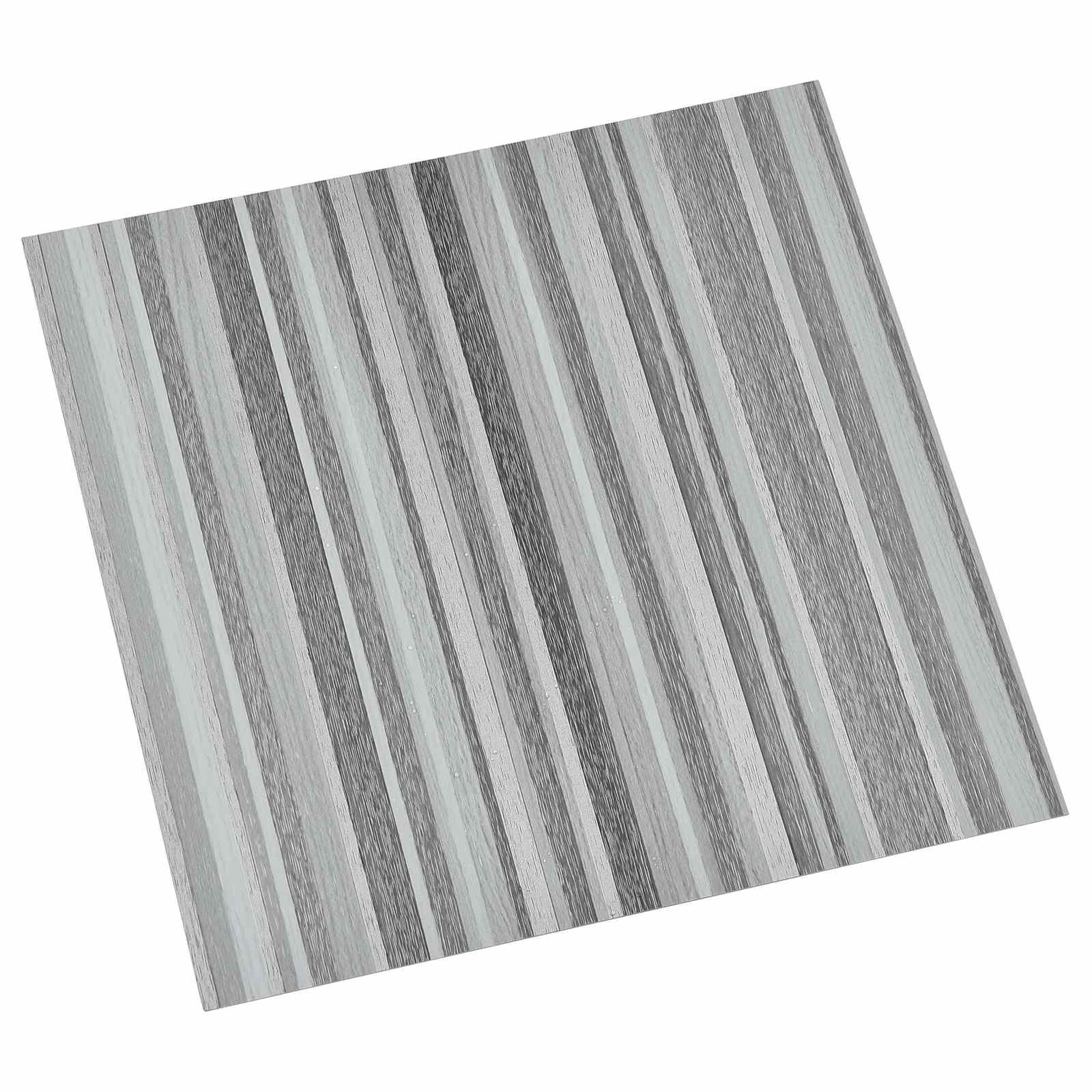 Selvklæbende Gulvplanker 30,5 x 30,5 cm 20 stk PVC Grå og sort