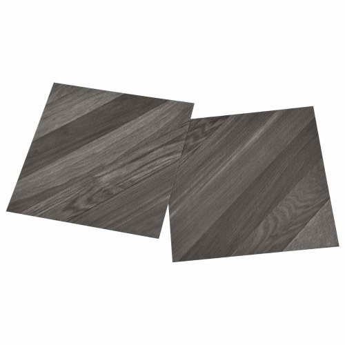 Selvklæbende Gulvplanker 30,5 x 30,5 cm 20 stk PVC Stribet Grå