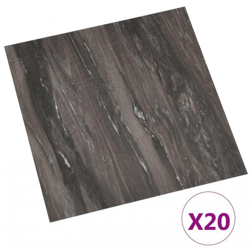 Selvklæbende Gulvplanker 30,5 x 30,5 cm 20 stk PVC Mørkegrå