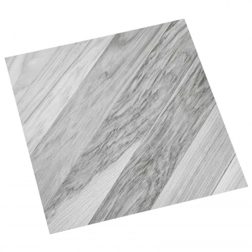 Selvklæbende Gulvplanker 30,5 x 30,5 cm 20 stk PVC Grå Stribet