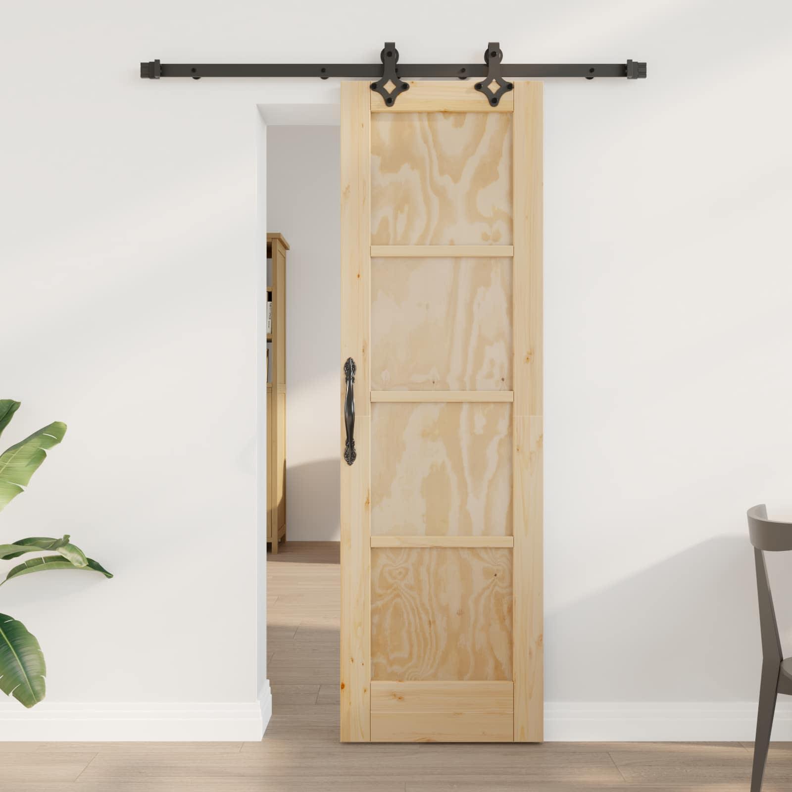 Skydedør ORKDAL - naturfarvet 61 × 198,5 cm i massivt fyrretræ