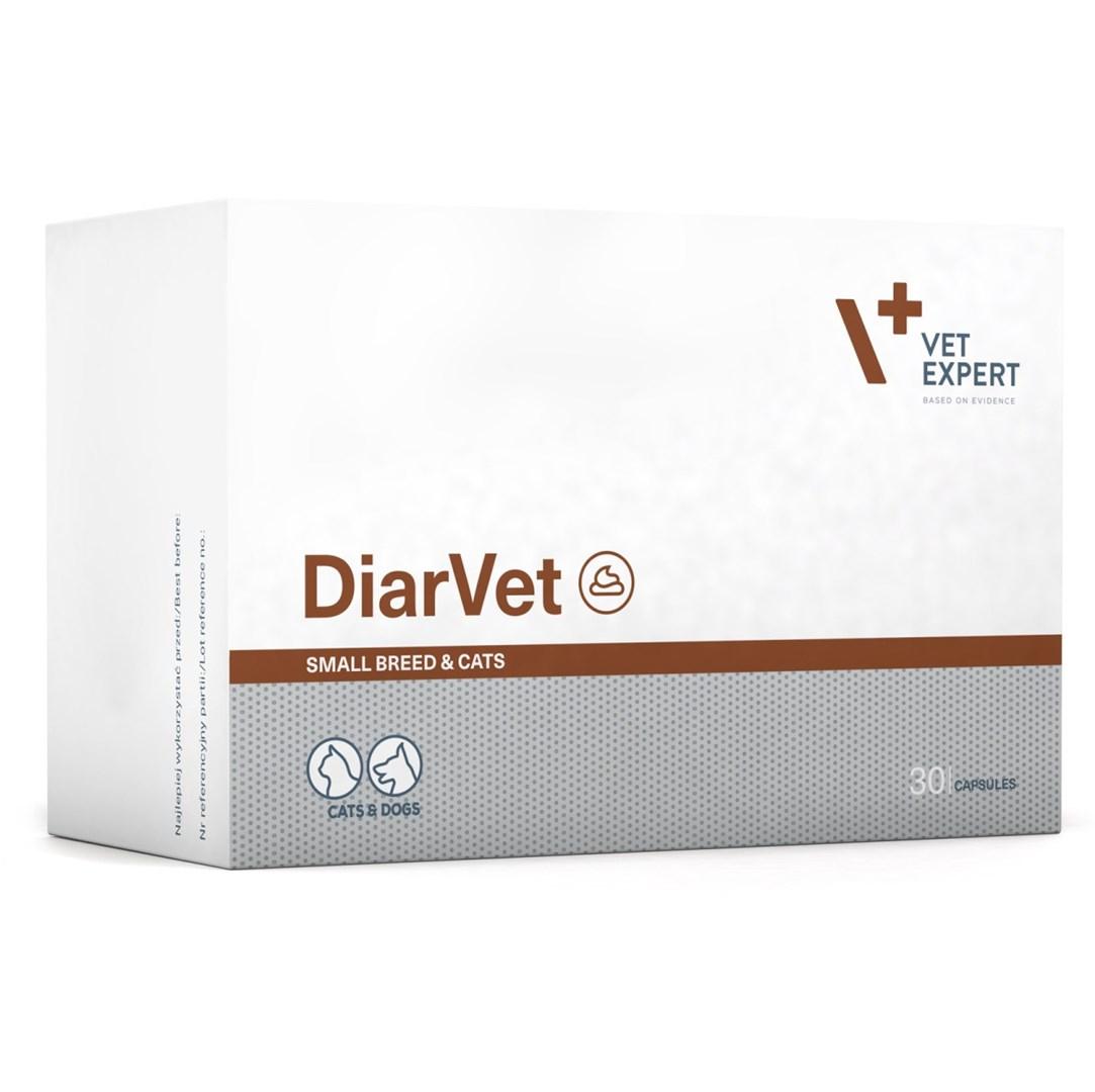 VetExpert DiarVet Small Breed & Cats - kosttilskud til hunde og katte, 30 tabletter