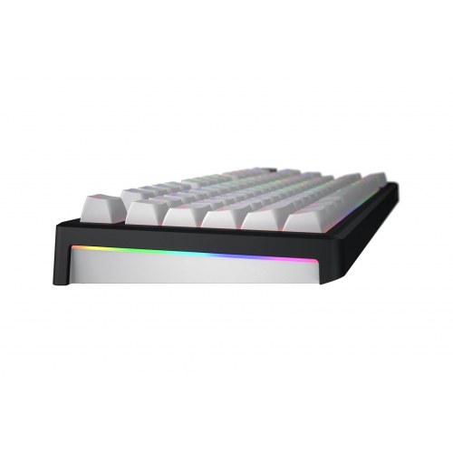 Skyfall Wireless 80 gamingtastatur - USB, RF og Bluetooth 5.3, 80%, RGB, sort/hvid
