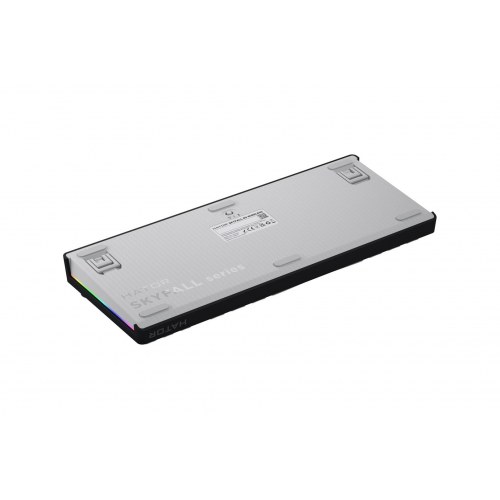 Skyfall Wireless 80 gamingtastatur - USB, RF og Bluetooth 5.3, 80%, RGB, sort/hvid