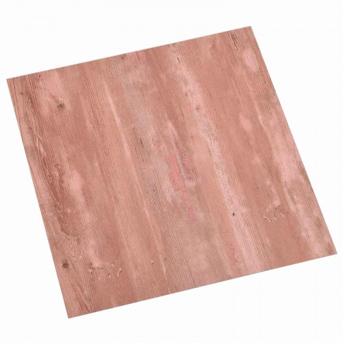 Selvklæbende Gulvplanker 30,5 x 30,5 cm 20 stk PVC Rød