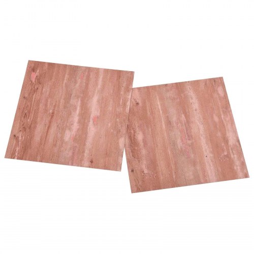 Selvklæbende Gulvplanker 30,5 x 30,5 cm 20 stk PVC Rød