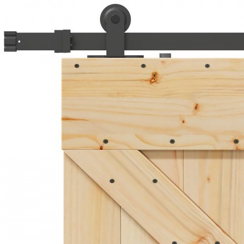Skydedør NARVIK Naturfarvet og sort 80 x 210 cm (213,5 cm)