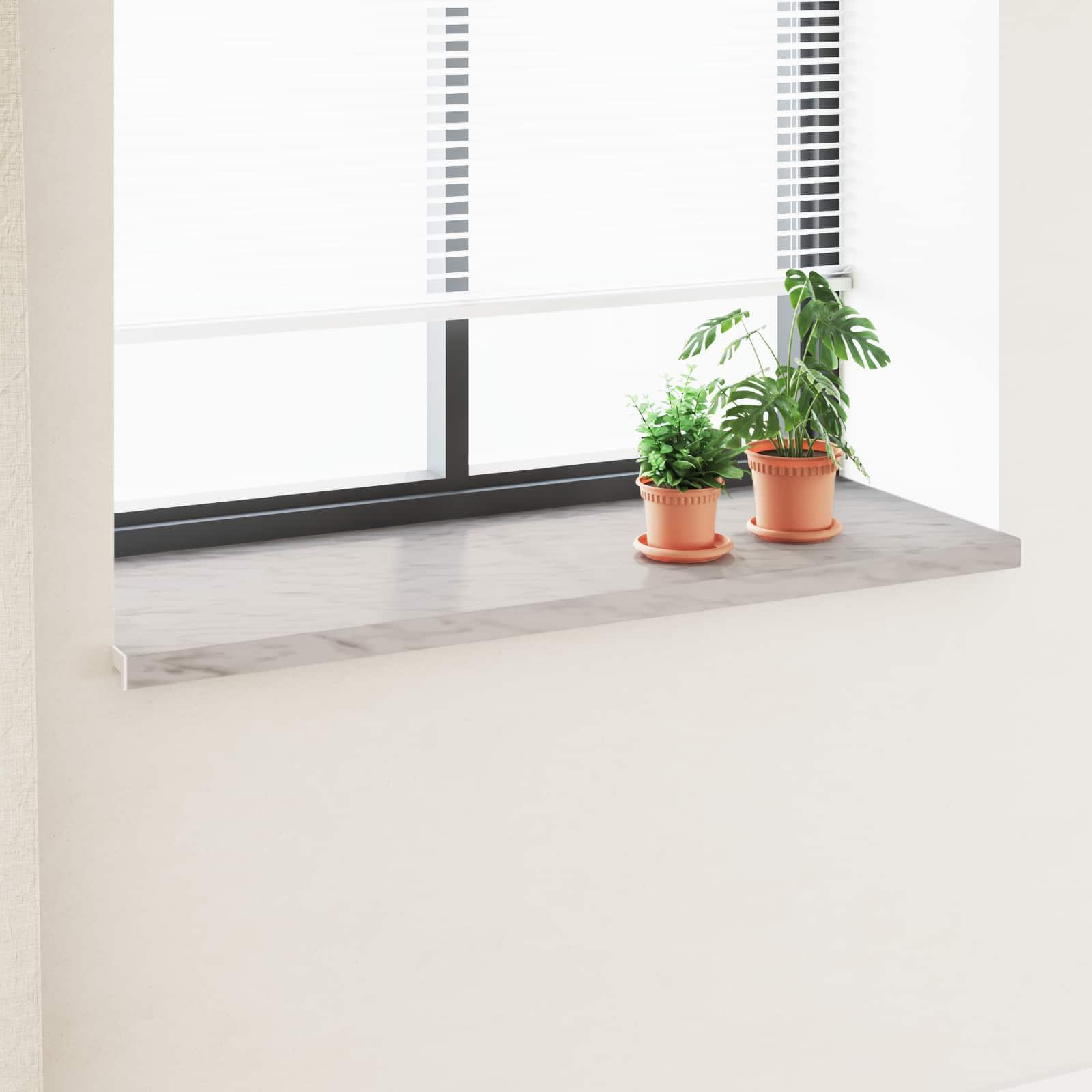Vindueskarm Marmor tekstur 120 x 50 x 4,5 cm PVC