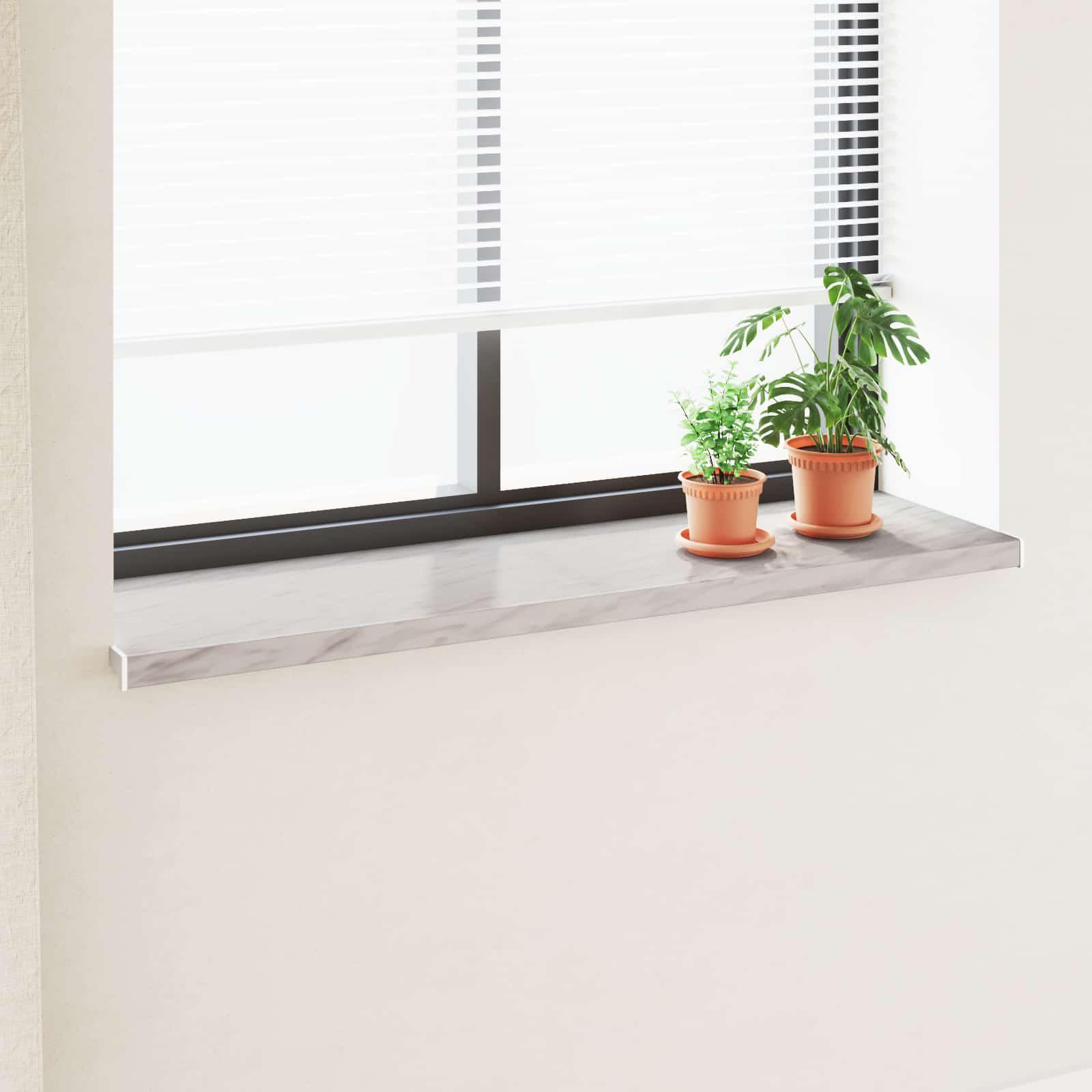 Vindueskarm Marmor tekstur 140 x 45 x 4,5 cm PVC