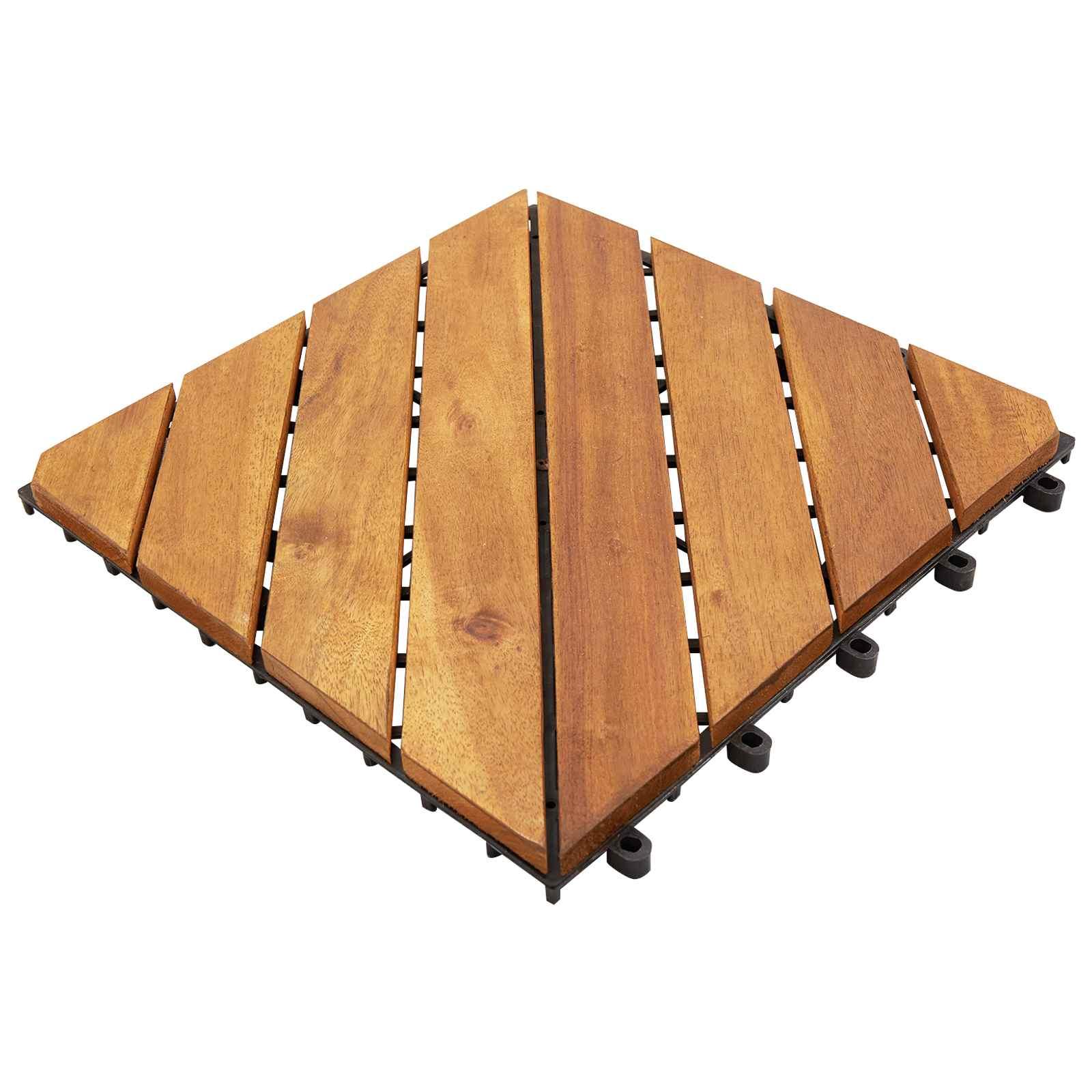 Terrasse Flise 20 stk Brun 30 x 30 cm Akacietræ