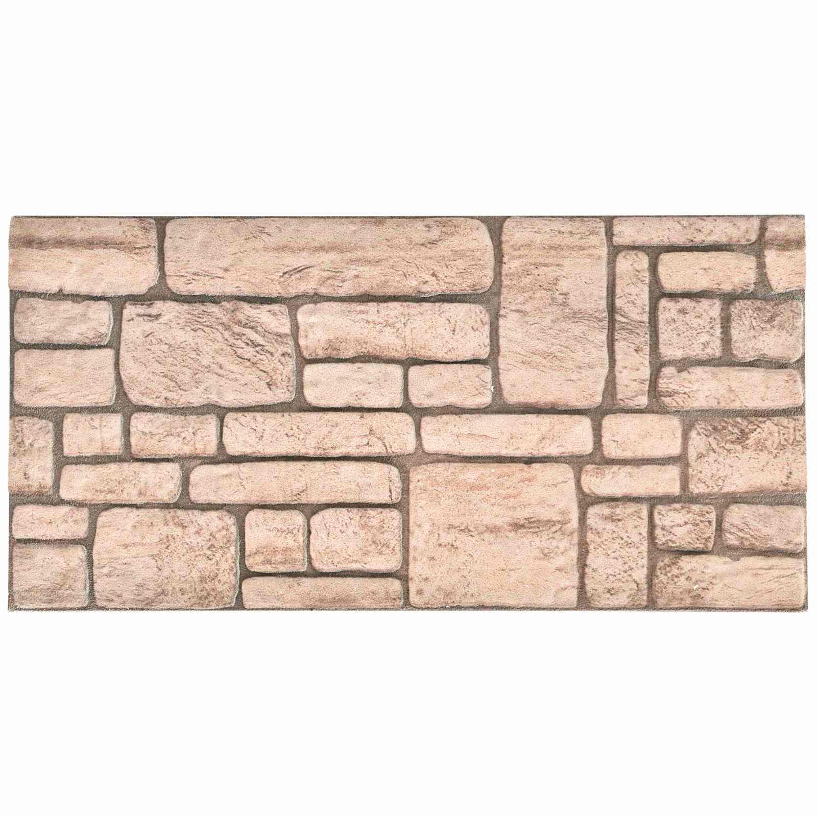 Vægpaneler 10 stk Beige 100 x 50 cm EPS Skum