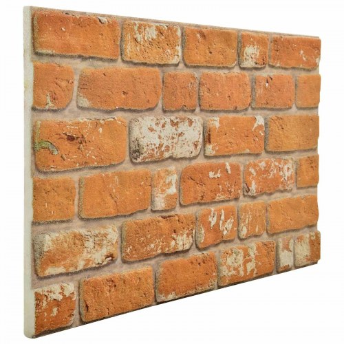 Vægpaneler 10 stk Mursten 100 x 50 cm EPS Skum