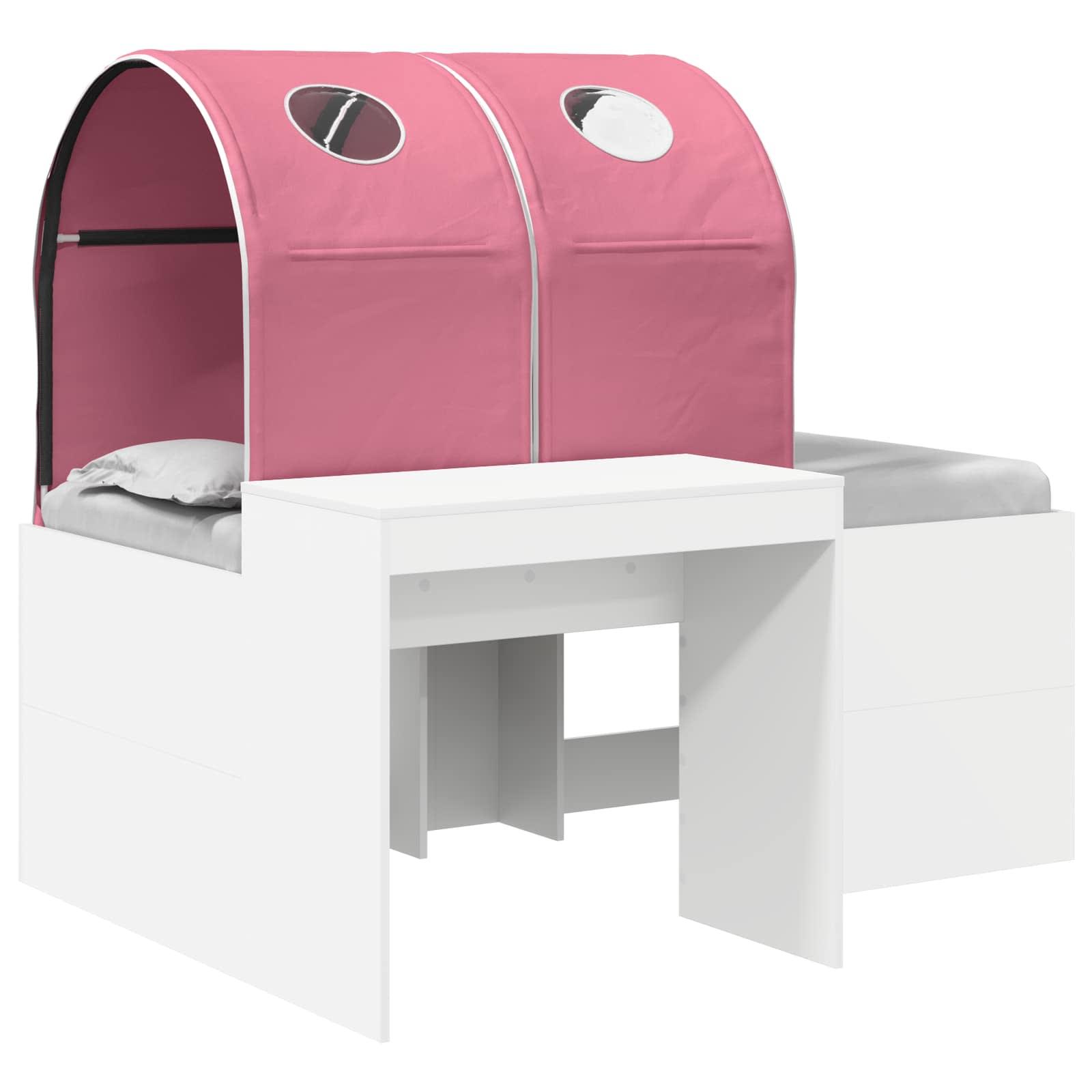 Seng med Tunnel 4 stk Artisian Eg og Pink Konstrueret træ
