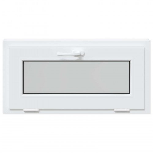 Kældervindue RISOR 80 × 40 cm - PVC og glas, hvid