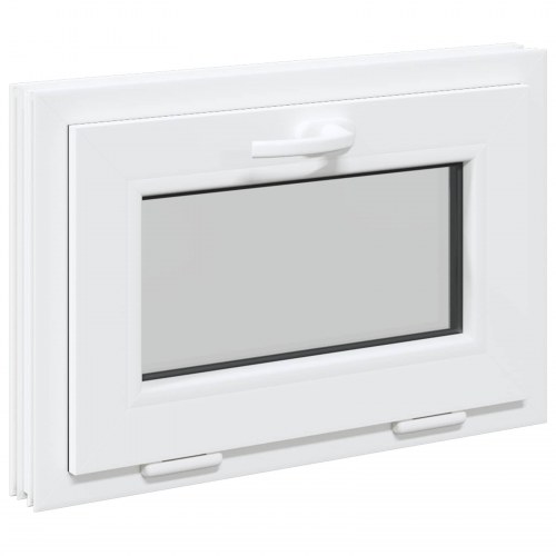 Kældervindue RISOR 60 x 40 cm PVC og glas Hvid